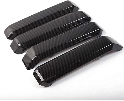 ALP 4pcs الداخلية الكربون طباعة مقبض الباب غطاء غطاء تراكب متوافق مع 2015-2020 F150