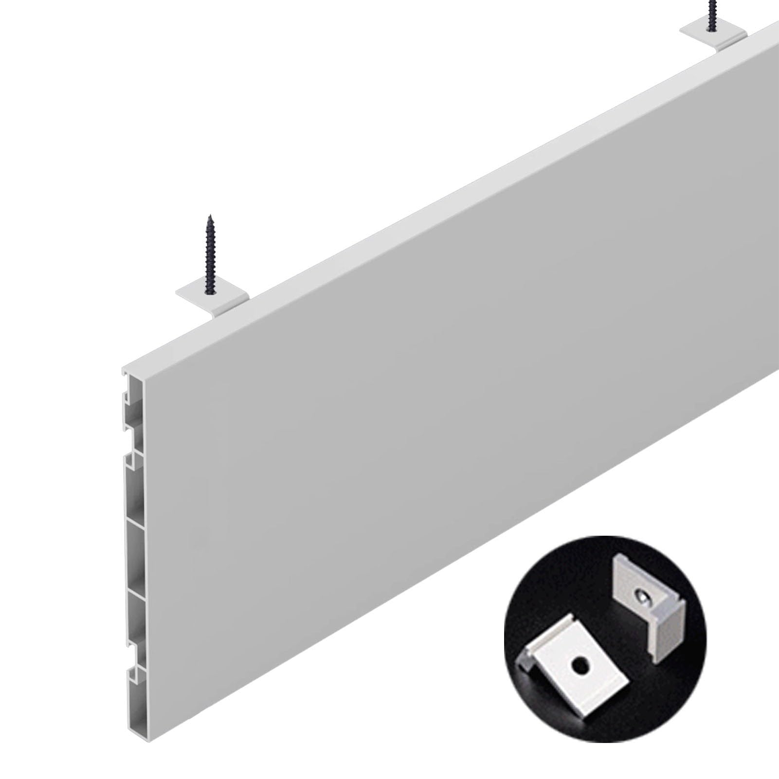 Cantonnière de rideau en aluminium sur mesure boîte de plafond hauteur 10 cm