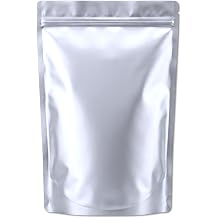 50 Pack 2 Quart Mylar Bags for Food Storage 5.1 Mil 8x12" Resealable Smell Proof Stand Up Pouches with Zipper, Heat Sealable Foil Packaging Bags for Small Business & Long Term Storage