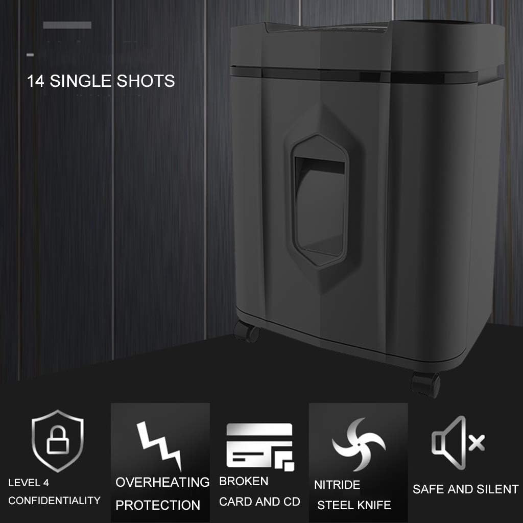 JSEIAJB 14-Sheet Micro-Cut Office Paper Shredder with Auto Reverse Jam Prevention Feature and SilentShred Noise Control Technology