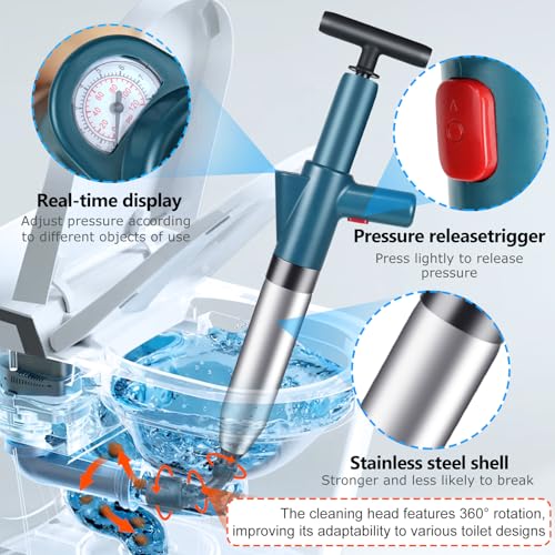 Desbloqueador resistente de tuberías para inodoro y ducha con soporte higiénico de suelo 3