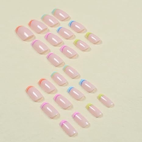 💖 Summer Nails: 24pcs Pink Press-on Nails 💖