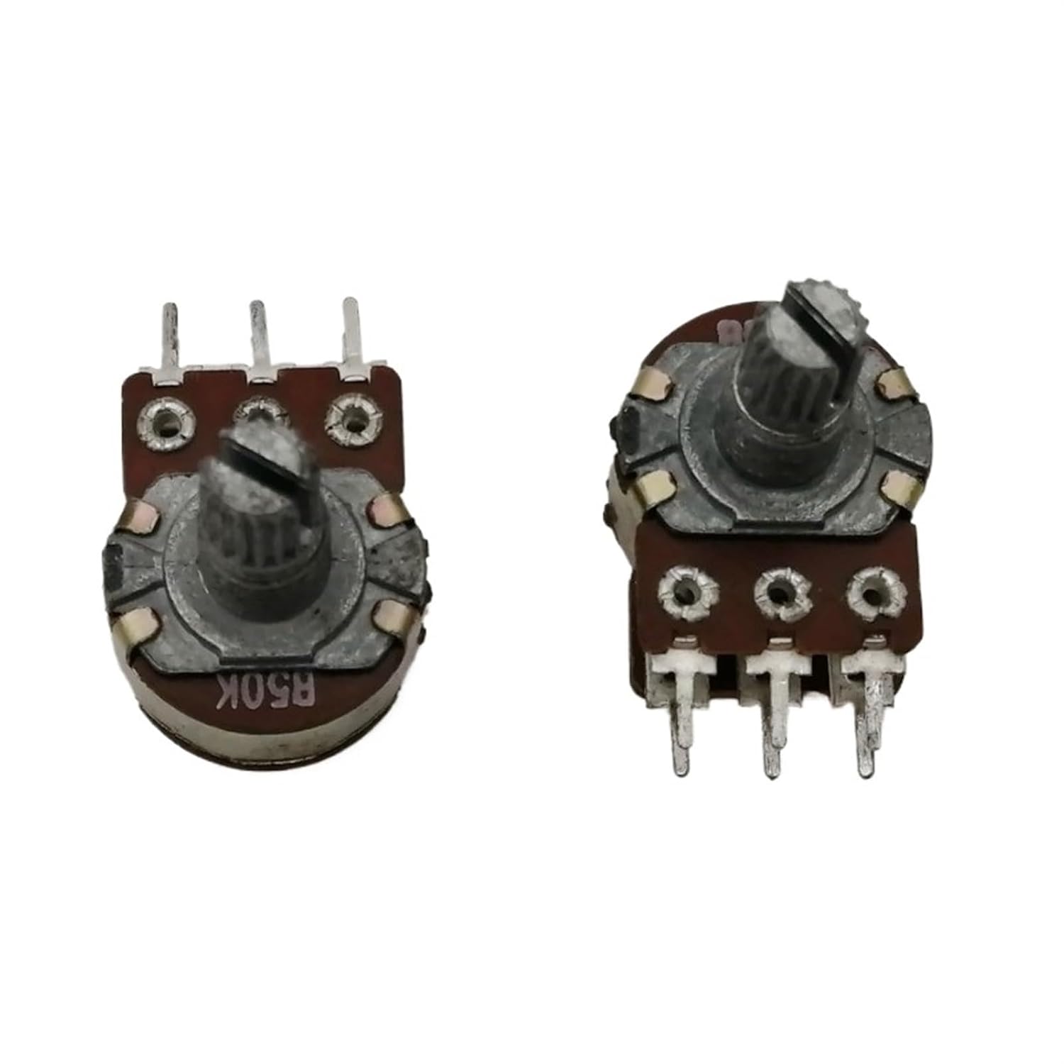 5Pcs/Lot WTH148 16 Type B50K*2 6-pin Dual Speaker Power Amplifier Sound Volume Potentiometer 15mm Shaft Length