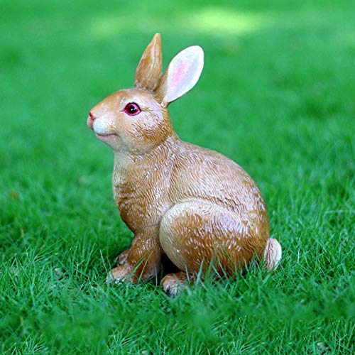 Statue de lapin en résine 30cm pour décoration de jardin intérieur et extérieur