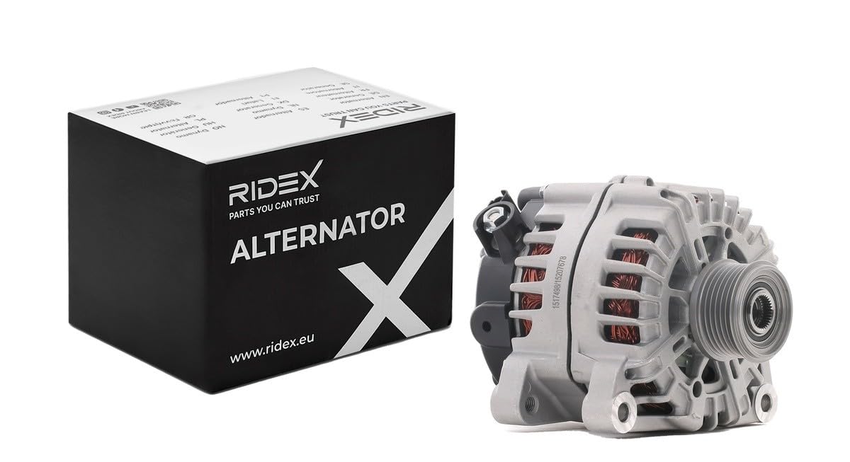 RIDEX Alternateur 14V, 180A, 527190 96149931 SU001A4986 Compatible avec PEUGEOT 308 II 3/5 portes LB, LP, LW, LH, L3 308 I 3/5 portes 4A, 4C 3008 I 0U 5008 I 0U, 0E, CITROËN Berlingo II B9