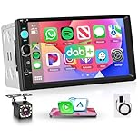 DAB/DAB+ 7 Inch Touchscreen 2 Din Car Radio Wireless Carplay Android Auto Double Din Car Stereo Head Unit Mirror Link, Bluetooth, FM, EQ SWC/USB/TF/AUX/Backup Camera