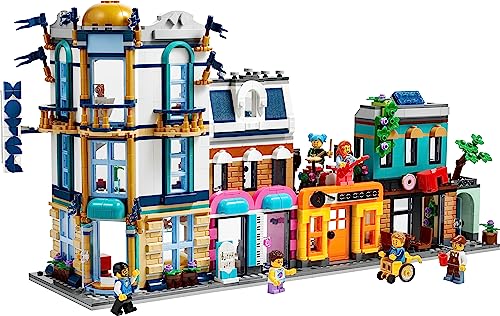 Image of LEGO Creator Main Street 31141 Building Toy Set; A Toy City, Art Deco Building and Market Street for Ages 9+