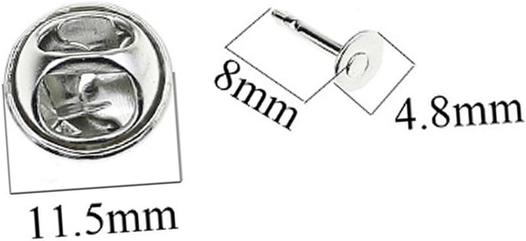 TEHAUX 300sets Sturdy Brooch Pin Blank Tie Backs Lapel Pins Badge Holder Clasps DIY