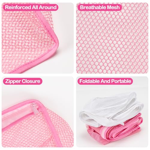 image for RAINFLOW 2 PCS Ball Pit Balls Bags - Storage Mesh Bag with Zipper Suit