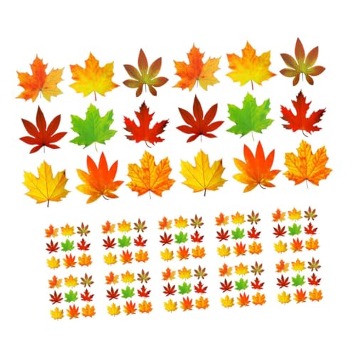 Décorations automnales découpées papier 270 pièces avec colle - 2