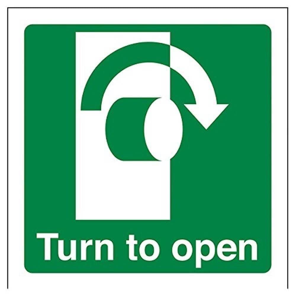 VSafety Turn To Open (orario in senso orario) cartello - | FindTheDeal