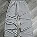 FQZWONG Men's Baggy Sweatpants Y2K Drawstring Elastic Waist Striped Pants Straight Mid Length Trousers Yoga Jogging Pant（Gray,XX-Large