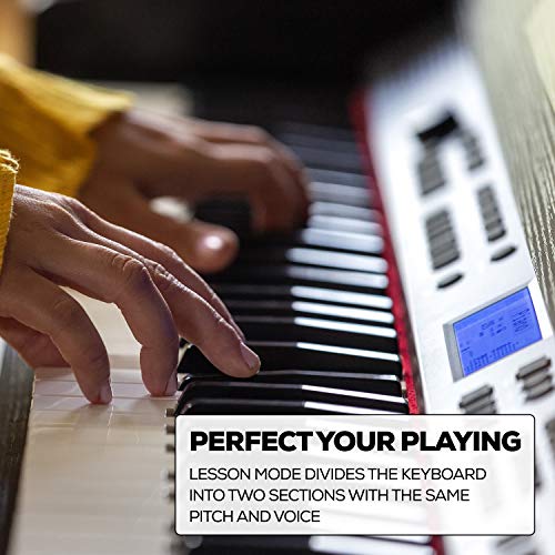 Alesis Virtue - 88-Key Beginner Digital Piano With Full-Size Velocity-Sensitive Keys, Lesson Mode, Power Supply, Built-In Speakers, 360 Premium Voices And 3 Months Of Skoove Lessons Included #TOP6