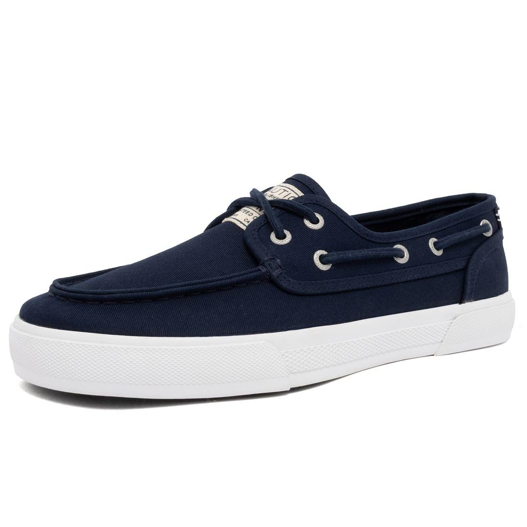 Nautica Men's Casual Boat Shoes, Moc-Toe Loafers with Cushioned Insole, Deck Fashion Sneaker
