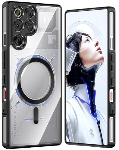 Foluu Magnetic ZTE Nubia Red Magic 11 Pro �N���A�P�[�X [Magsafe�Ή�] [�t���J�����ی�] �X���� ���^ �ϏՌ� �ی�J�o�[ Red Magic 11 Pro�p