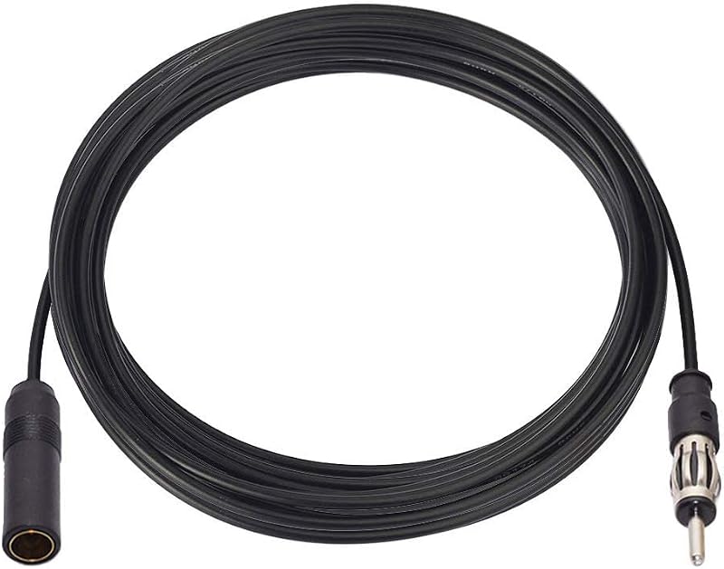 Cabo de Extensão para Antena de Rádio FM AM Automotivo BINGFU, Coaxial com Conector DIN Macho para Fêmea, 6 m