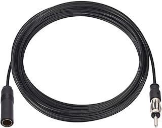 BINGFU Car FM AM Radio Antenna Extension Cable 20 feet Cord DIN Plug Connector Coaxial Cable for Vehicle Truck Car Stereo Head Unit CD Media Receiver Player