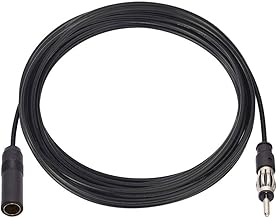 BINGFU Car FM AM Radio Antenna Extension Cable 20 feet Cord DIN Plug Connector Coaxial Cable for Vehicle Truck Car Stereo Head Unit CD Media Receiver Player