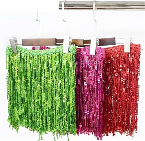 Borde de Flecos con Cuentas Rosso para Reparar Trajes de Baile 8
