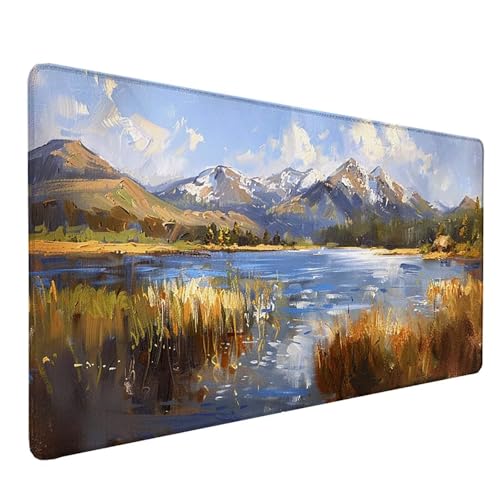 Tapis de souris paysage pour bureau ordonné et ambiance montagne nature