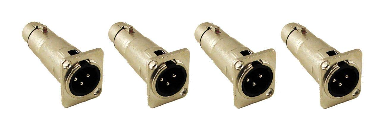 ProCraft 4 SVP577-1 3 Pin XLR Male - XLR Female Feed/Pass Thru Adapter Converter
