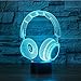 Price comparison product image New 3D Wireless Headphone Night Light Illusion Lamp 7 Color Change LED Touch USB Table Gift Kids Toys Decor Decorations Christmas Valentines Gift