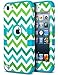 ULAK CPT5T_06 Colorful Series 3 in 1 Anti-Slip Soft Silicone Hybrid Dust Scratch Shock Resistance Case for iPod touch 5 - Green Wave/Blue