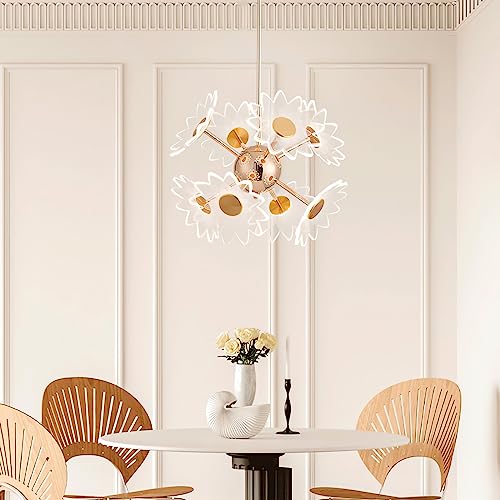 Lustre salon design branche pour repas romantique et chic