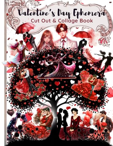 Valentine’s Day Ephemera — Cut Out & Collage Book: A single-sided decorative paper for junk journaling, scrapbooking, decoupage, card making image 2