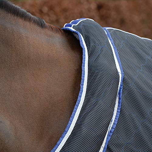 Weatherbeeta Col Rond Combo Wick Dri II anthracite bleu