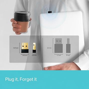 TPLınk UB500 Bluetooth 5.4 Nano USB Adaptör, PC Notebook Laptop İçin Mini Bluetooth V5.4 Dongle, Kulaklık Hoparlör Klavye Mouse Gamepad Bağlantı Adaptörü, Windows 11/10/8.1/8/7 Uyumlu Tak Çalıştır