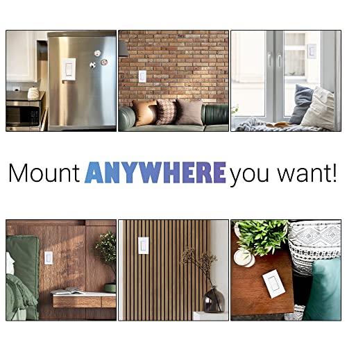 Runlesswire - The Original Self-Powered (No Batteries) Wireless Light Switch & Receiver Kit No Wifi Needed Diy, Remote 150+Ft Rf Range - 3 Way: 1 Receiver, 2 Switches - White #TOP4