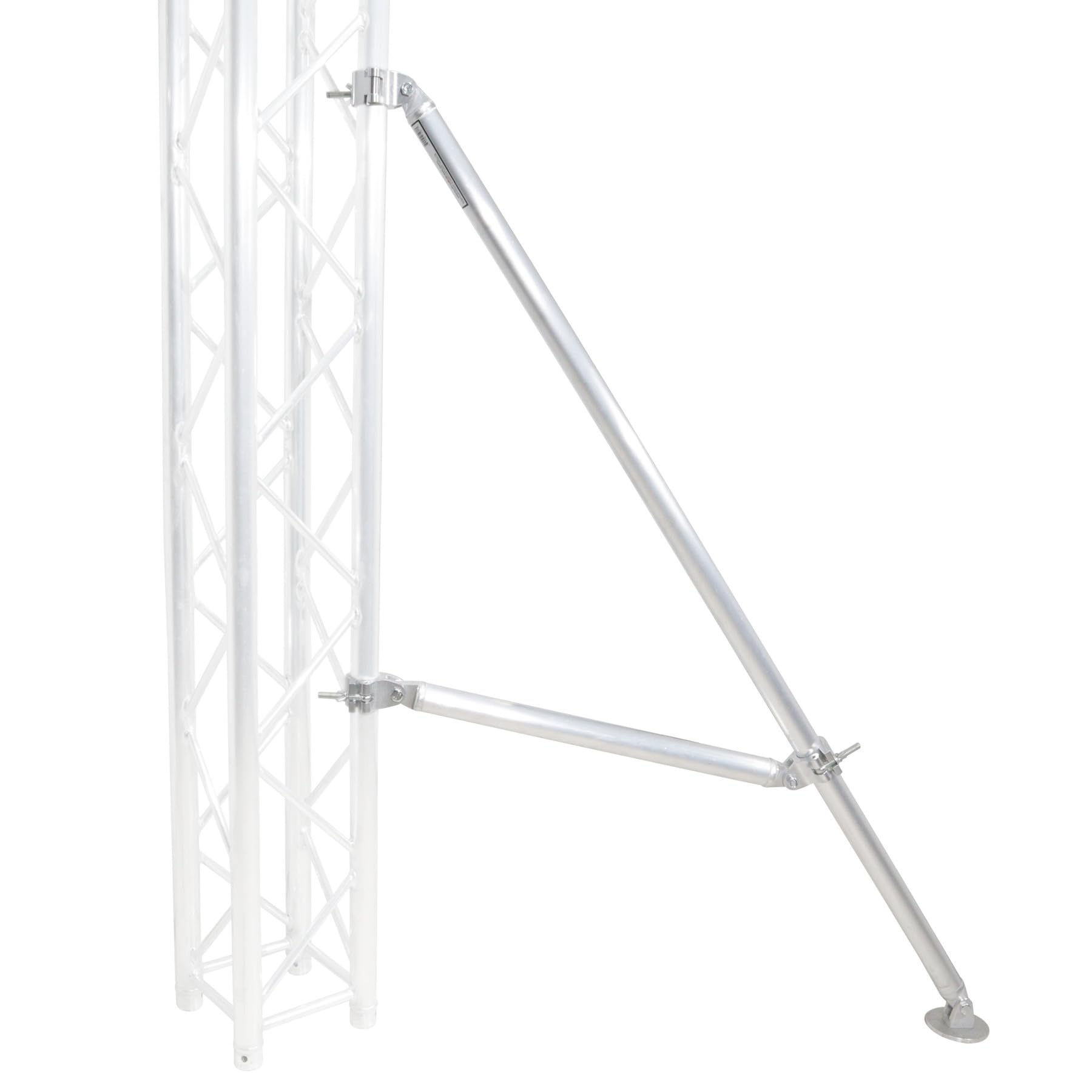 ProX XT-AC612 Outrigger Brace & Lower Support Bar with Hinged Rubber Feet -White, Silver