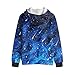 Yruonazao Blue Galaxy Hoodie for Girls Boys Sweatshirts Full Zip 14-16 Graphic Sweatshirt for Boys Hoodies with Pockets Kids Long Sleeve Shirts Casual Hoodies Tops for All Seasons Workout Playwear