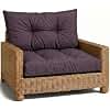 Amazinggirl Cushion for Garden Furniture Back Cushion 40 x 50 cm - Lounge Cushion Outdoor Cushion Balcony and Garden Furniture Cushion Lounge Cushion Garden Cushion Cushions for Rattan Furniture Bordeaux Eco Linen