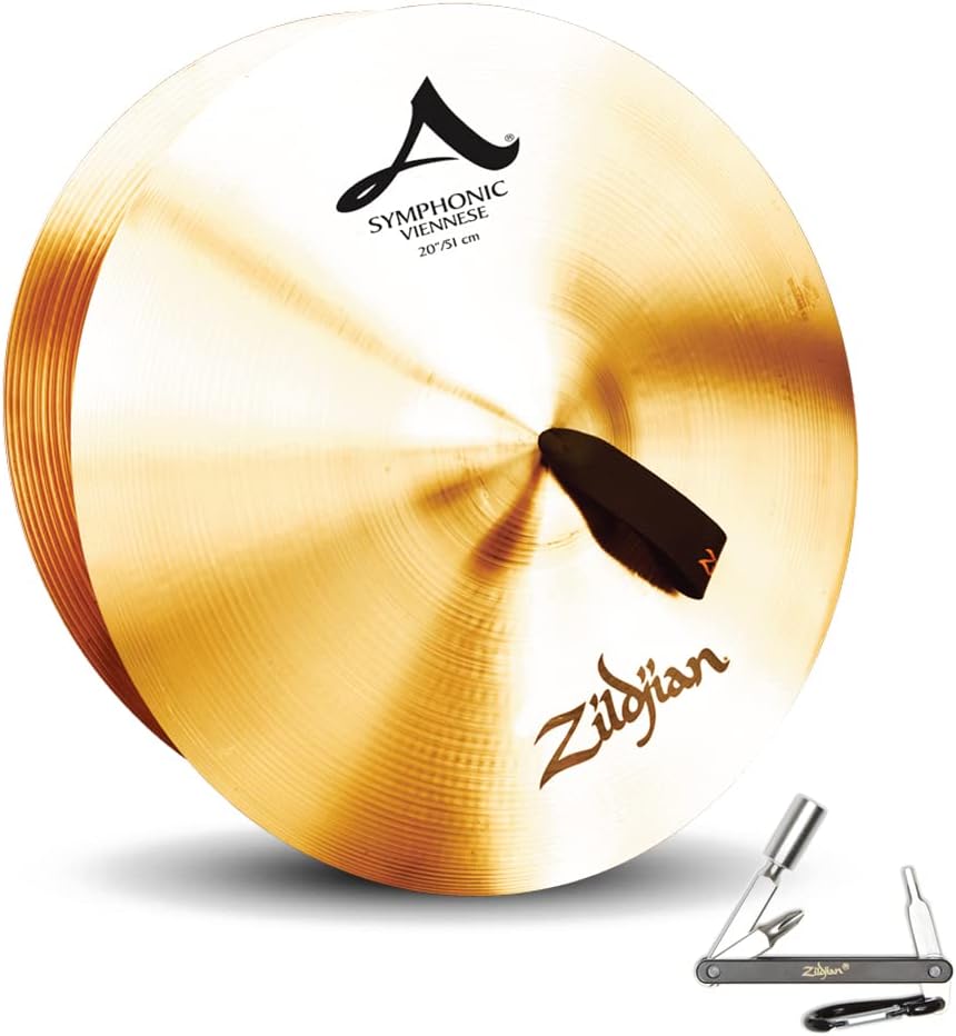 ZILDJIAN A0449 20" SYMPHONIC VIENNESE TONE PAIR W/MEDIUM PROFILE & WEIGHT With ZKEY