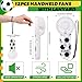WILLBOND 12 Pcs Soccer Party Supplies Mini Handheld Fan Bulk Small Personal Portable Fans with Lanyard for Soccer Team Gift Goodie Bag Stuffers Outdoor Sport Party, Battery Not Include