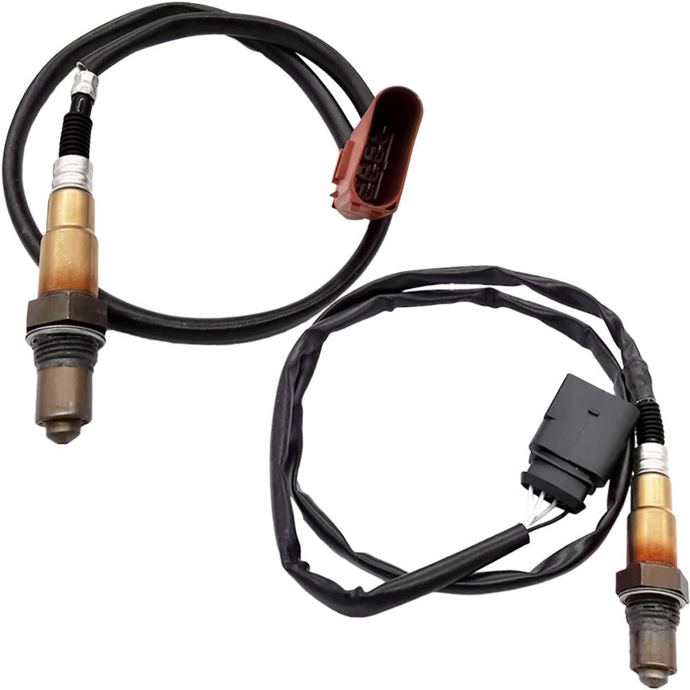 2Pcs 06A906262Q 06A906262F Upstream Downstream Oxygen Sensor O2 Sensor for 2001-2006 Audi TT, 2004-2006 Volkswagen Phaeton 1999-2003 & 2005 Jetta 234-4809 234-4808