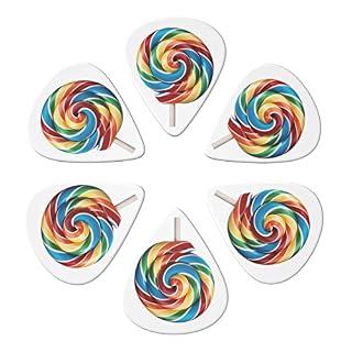 Lollipop Lot de 6 médiators pour guitare acoustique, guitare électrique, basse, ukulélé – fins, moyens et épais - Les Beatles, Paul McCartney, John Lennon, RIngo Starr, George Harrison Lollipop Lot de 6 médiators pour guitare acoustique, guitare électrique, basse, ukulélé - fins, moyens et épais – Image 4
