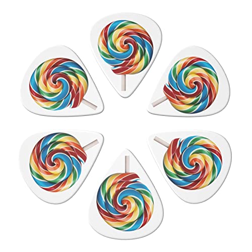 Lollipop Lot de 6 médiators pour guitare acoustique, guitare électrique, basse, ukulélé – fins, moyens et épais - Les Beatles, Paul McCartney, John Lennon, RIngo Starr, George Harrison Lollipop Lot de 6 médiators pour guitare acoustique, guitare électrique, basse, ukulélé - fins, moyens et épais – Image 5