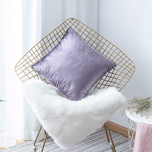 Home Brilliant Square Decorative Accent Throw Pillow Cover Cushion Cover For Chair Bedroom, 18 X 18 Inches (45Cm), Lilac #TOP15