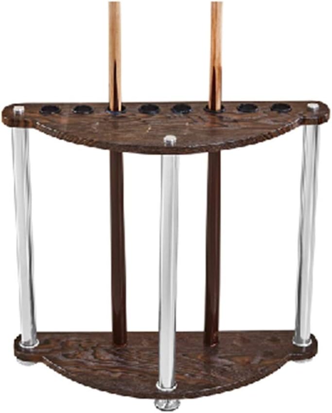 Pool Cue Rack, Solid Wood Composite Wood Rotate Multifunction Floor Stand Wall Mount Billiard Supplies Display Stand for Unisex