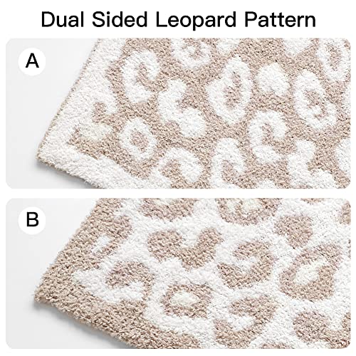 Otostar Ultra Soft Plush Leopard Throw Blanket Warm And Cozy Knitted Polyester Blanket Luxury Reversible Cheetah Blanket For Couch Bed Sofa Travel, 60X80 Inches (Khaki) #TOP4
