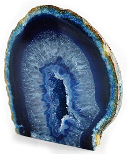 Serafino Genuine Brazilian Agate Geode Blue Green (Blue)