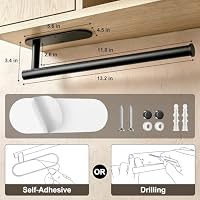 2-Pack Paper Towel Holder for Kitchen, Self-Adhesive & Drilling Mount — image 6