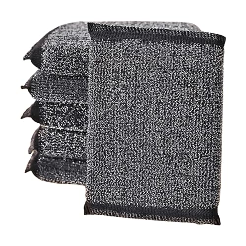 Estropajos Que no Rayan, esponjas Uso versátil Fregar,6 Almohadillas de Lavado antiarañazos - Herramientas de Limpieza para el hogar, Esponja Reutilizable para Fregar Platos, Fregadero de Cocina,