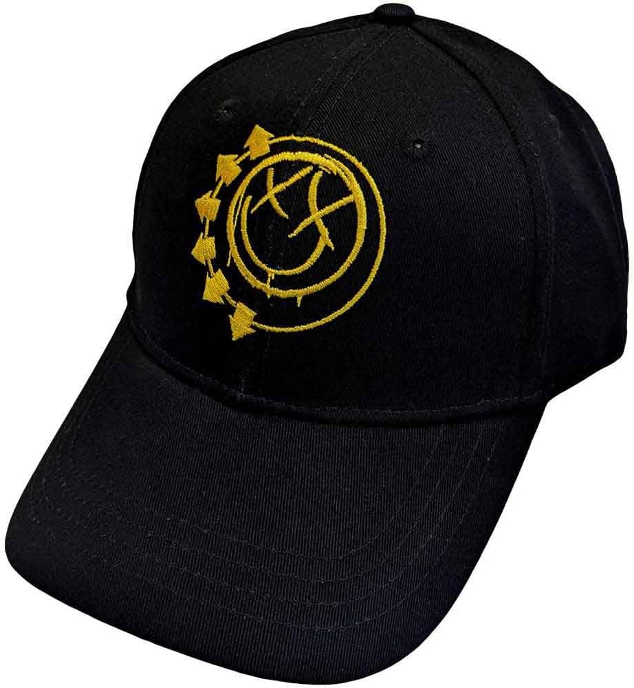 Men's Blink 182 Yellow Six Arrow Smile Baseball Cap Black