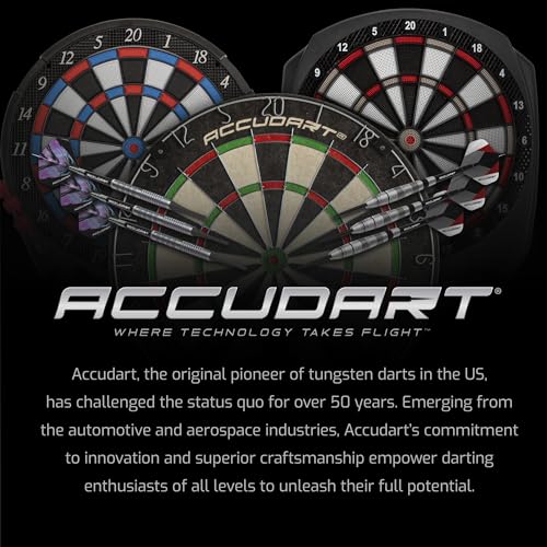 Professional Dartboard Cabinet Set with LED Lighting and Accessories - Official Size - Modern Woodgrain Design - For Dart Enthusiasts