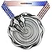 Decade Awards Fusion Archery Medal - Gold 1st Place Medal w/Stars and Stripes Ribbon, 3 Inch - Custom Engraved Archery Tournament, Competition, Club Award - Customize Now ((Gold-SSNB)