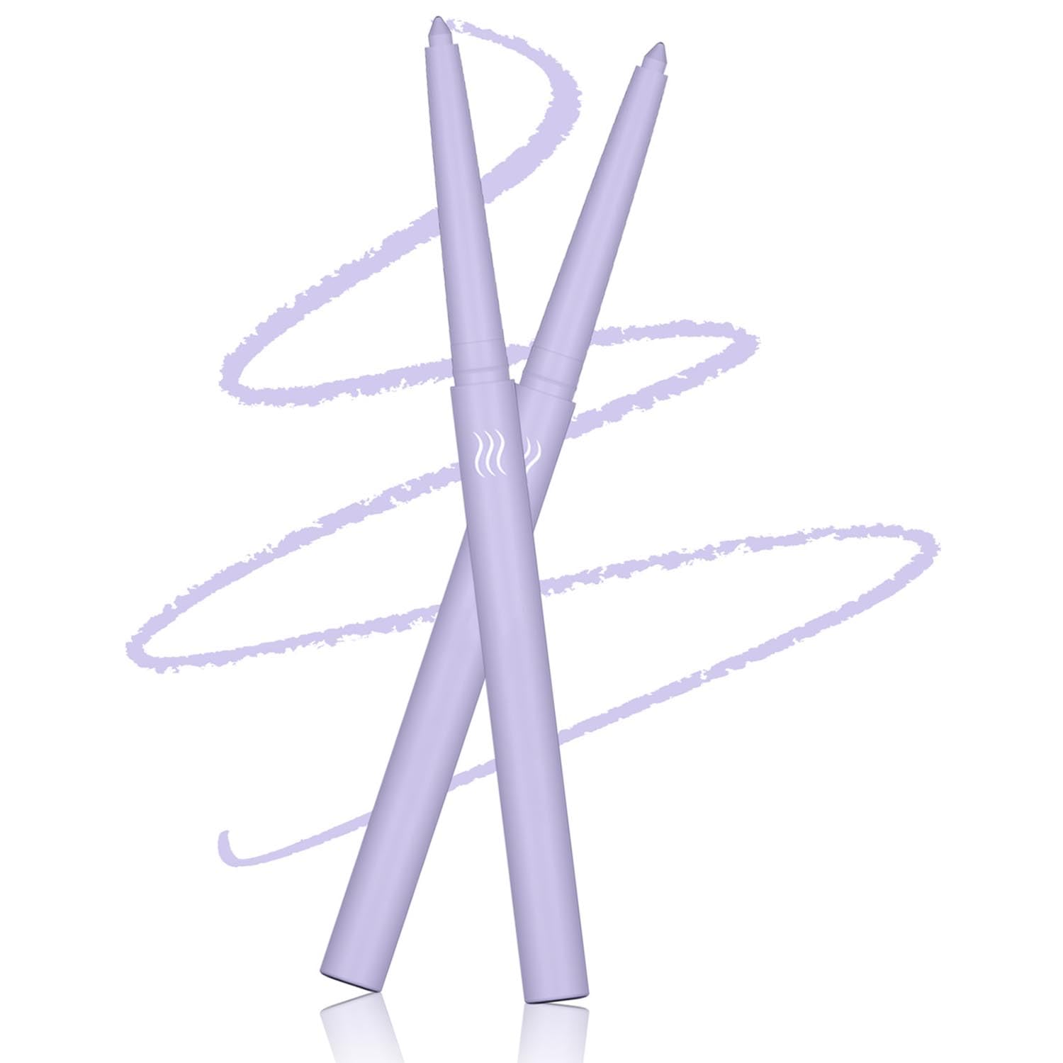Purple Eyeliner Waterproof Light Purple Eyeliner Pencil Retractable purple gel eyeliner Long Lasting Smudge-proof Hypoallergenic (08#)